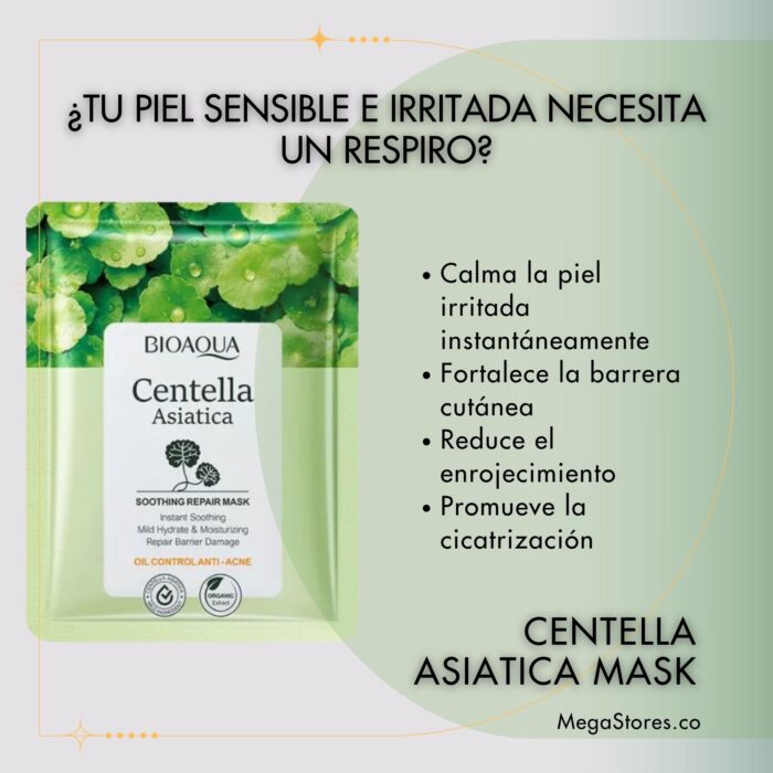 Mascarilla de Centella Asiática  🎁 ¡APROVECHA AHORA! 🎉