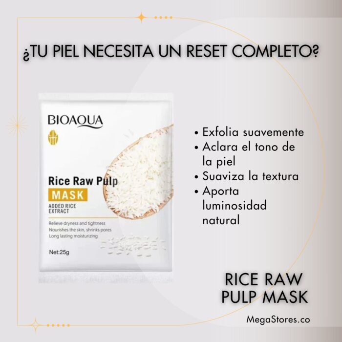 Mascarilla de Pulpa de Arroz  🎁 ¡APROVECHA AHORA! 🎉