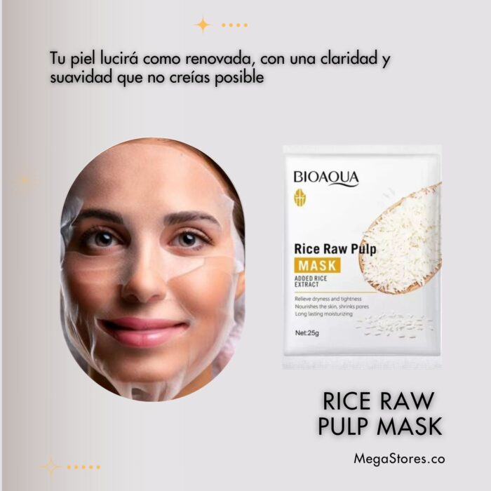 Mascarilla de Pulpa de Arroz  🎁 ¡APROVECHA AHORA! 🎉 - Imagen 2