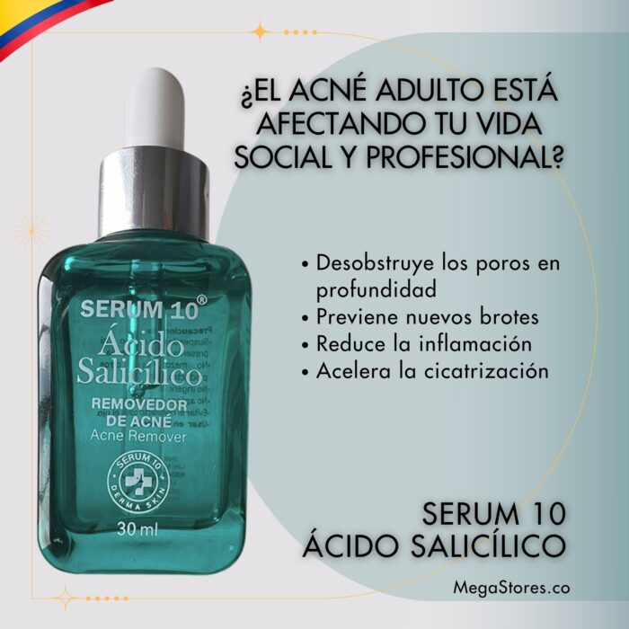 Serum 10 Ácido Salicílico 30 ML Anti-Acné  🎁 ¡APROVECHA AHORA! 🎉