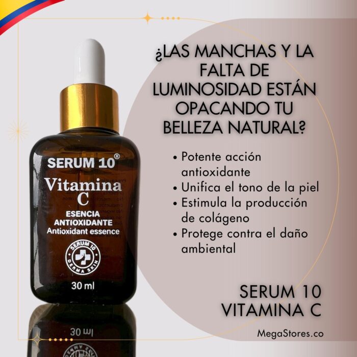 Serum 10 Vitamina C Antioxidante  🎁 ¡APROVECHA AHORA! 🎉