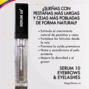 Sérum 10 crecimiento de pestañas y cejas 7ml  🎁 ¡APROVECHA AHORA! 🎉