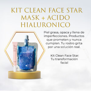 Kit Clean Face Star Mask + Acido Hialuronico Rose 20g 🎁 ¡APROVECHA AHORA! 🎉