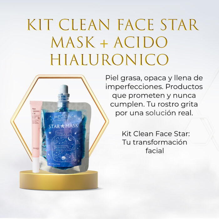Kit Clean Face Star Mask + Acido Hialuronico Rose 20g 🎁 ¡APROVECHA AHORA! 🎉
